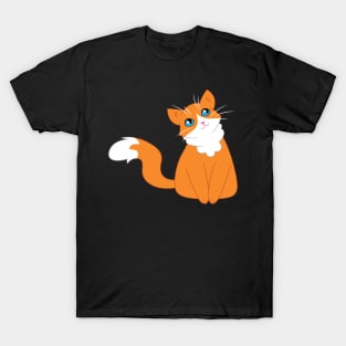 Orange and white fluffy cat T-Shirt